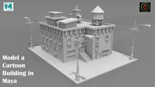 Autodesk Maya | Model a cartoon Building in maya | M#2