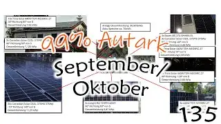 #135 PV Anlage 31kWp und 70kWh Speicher September/Oktober 99% Autark