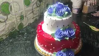 केक बनता हुआ देखें।।। 2 kg strawberry flavour cake#cakedabalsteps