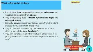 What is Serverlet in Java MOST ASKED INTERVIEW Question for Java Developer