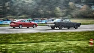 Flugplatzblasen 2013 HD: Opel Calibra vs Plymouth Roadrunner