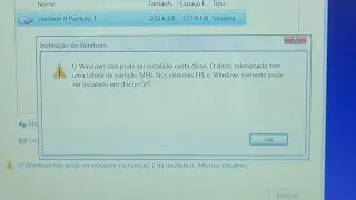 SOLUÇÃO O WINDOWS NÃO PODE SER INSTALADO NESSE DISCO erro na formatação