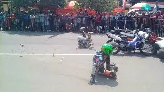 Tabrakan Road Race Bangkalan Hampir Memakan Korban