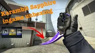 Unboxing Karambit sapphire ingame!