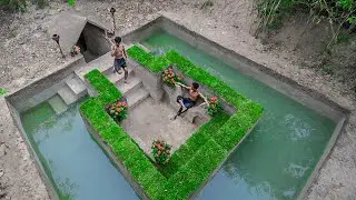 Build Swimming Pool Around Secret Underground House