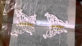 УКРАШЕНИЕ ТОРТОВ как сделать бабочку из айсинга, how to make icing butterfly