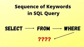 Sequence of KEYWORDS while writing a SQL query 