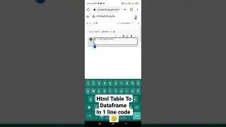 convert html table to pandas data frame with 1 line code ! amazing tip 