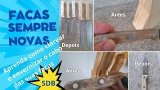 Como limpar o cabo de madeira das facas? 🔪🔪
