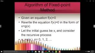 Fixed point method iteration in R (part1)