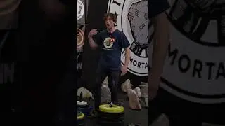 Climber tries to crush apple in one hand