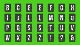 Airport Flipboard A-Z - Free Flip Animation (Royalty Free Green Screen)