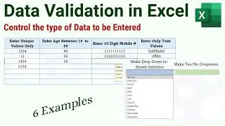 Data Validation in Excel Full Tutorial