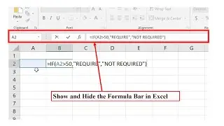 How to Show and Hide the Formula Bar in Excel