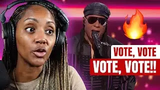 GET OUT & VOTE!! | Stevie Wonder performs "Higher Ground" at the 2024 DNC (REACTION)