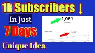 1K Subscribers In Just 7 Days with (Proof) || Ahmad Tec #1kSubscribers