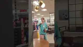 Mom sneaks up on her teenage son and his friends and scares them!