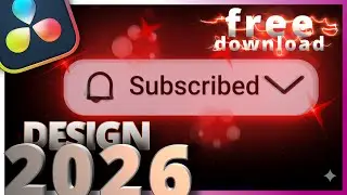 Subscribe Button 2026 Design | Free Download [Davinci Resolve] 