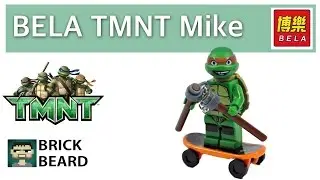 Минифигурка TMNT Микеланджело от Bela и сравнение с JLB