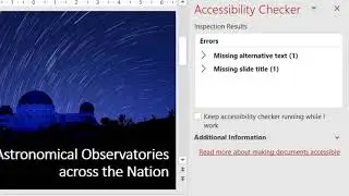 Using the Microsoft Office Accessibility Checker
