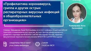 Профилактика коронавируса, гриппа и других острых респираторных вирусных инфекций