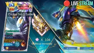 🔴 PUSH RANK TOP GLOBAL NO.1 SABER SOLO RANK SAMPAI KENA MENTAL | MOBILE LEGENDS
