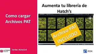#Autocad Como cargar un archivo PAT aumenta tu librería de Hatchs
