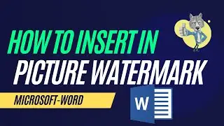 How to insert picture watermark in Microsoft-word
