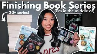 FINISHING BOOK SERIES I'M IN THE MIDDLE OF (20+ series) | spoiler free reading vlog