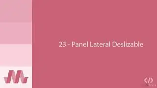 23 - Panel Lateral Deslizable [Materialize CSS]