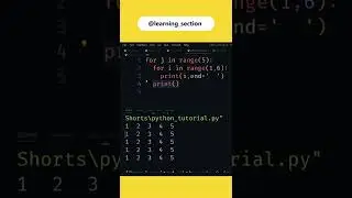 Square Number Pattern - Python | Python Pattern Series | @learning_section