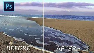 [ Photoshop Tutorial ] Very EASY to Change GREEN or BROWN Water to BLUE