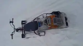 Самодельный снегокат детский))