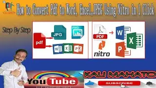 How to convert pdf to word, Excel,JPEG, power point using nitro in 1 click