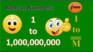 How to write Roman numbers from 1 to 1 Million | Learn Roman numbers 