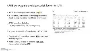 Late-onset Alzheimer's Disease (LAD) and APOE Genotype