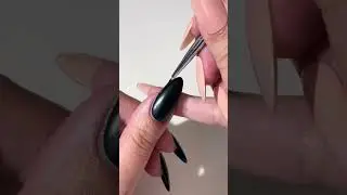 adding glossy french tips to my matte black green manicure🖤 #nail #nailswag #nailart #nailartaddict