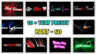 Alight Motion Text Animation Presets | Text Presets | Text Effect Alight Motion | Preset Pack