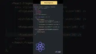 Create Spinner in 30 sec 🌀 | ReactJS  