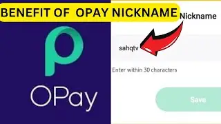 How To Change Your Nickname/Username On Opay