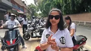 Ev scooter ride miss nepal candidates#nepal #nepalesecity #evehicle #bike #scooter