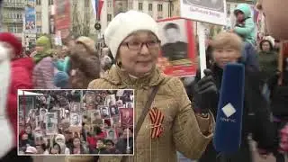Бессмертный полк Площадь Советов Улан-Удэ