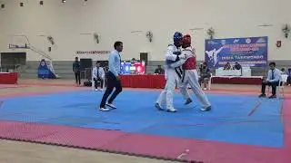 ASHISH MUWAL (RED) PRITHVI (BLUE) FINAL FIGHT || NORTH ZONE CLUB CHAMIONSHIP || INDIA TAEKWONDO