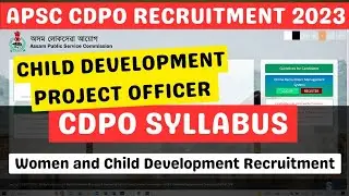 CDPO Syllabus | APSC CDPO Syllabus