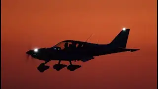 BRM Aero Bristell LSA sunset landing