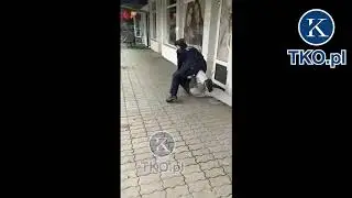 Interwencja policjantki za brak maseczki. Był pościg i walka w parterze