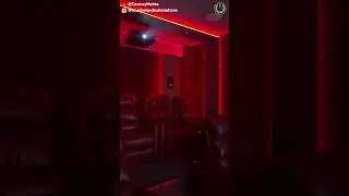 This 5.1.2 Cinema Room in Dark Red Ambience looks STUNNING! #shorts #trending #viralvideo #new #reel