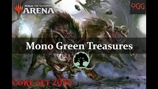 MTG: Arena Deck Tech - Mono Green Treasures [M20 Standard]