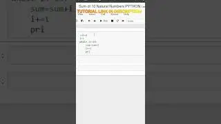 Python Program to print Sum of 10 natural numbers #short #shortsvideo #trainingpath #ittrainingpath