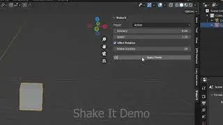 Blender Plugin Shake It Tool(Easy Keyframe Based Shaking of any object)